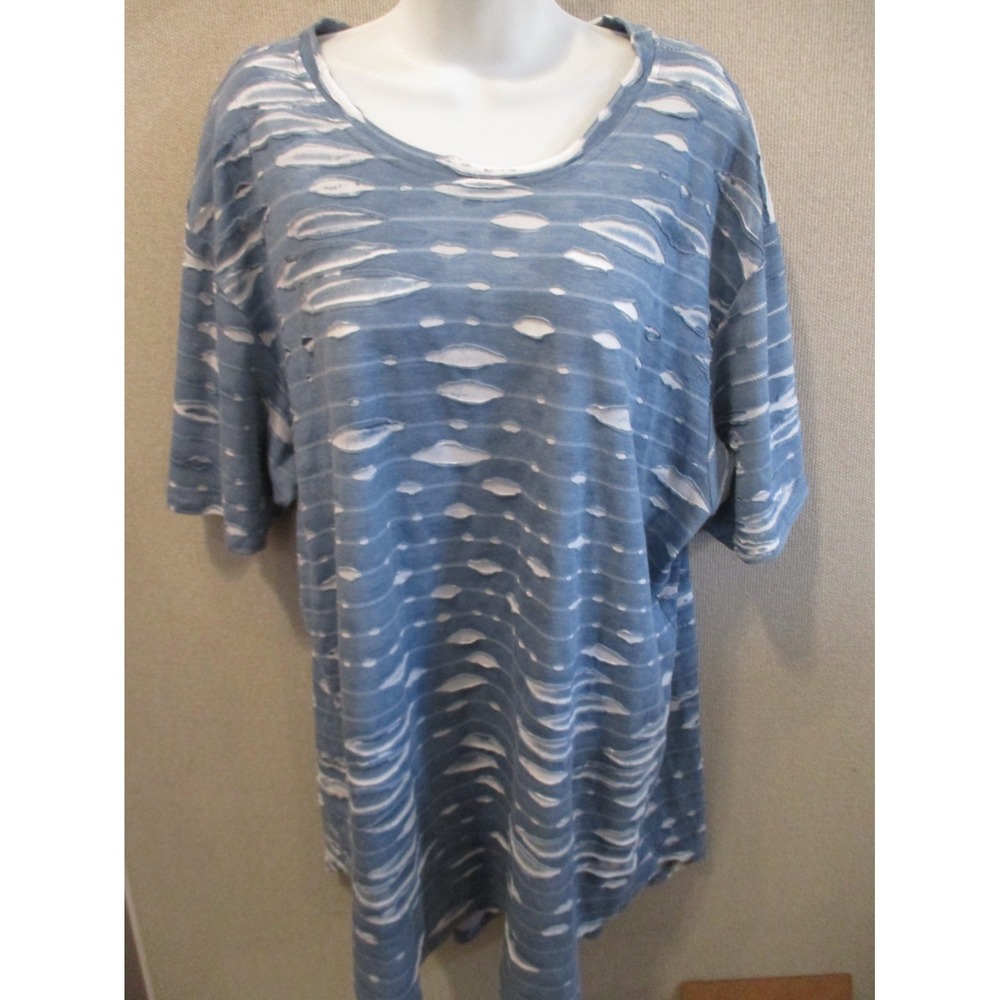 Gold Leaf Burnout / Distressed Top Size 4XL